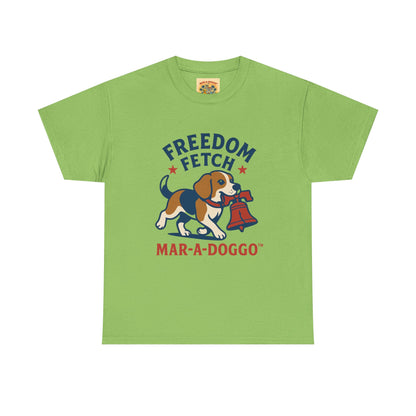 Freedom Fetch Tee — Mar-A-Doggo Patriotic Dog T-Shirt