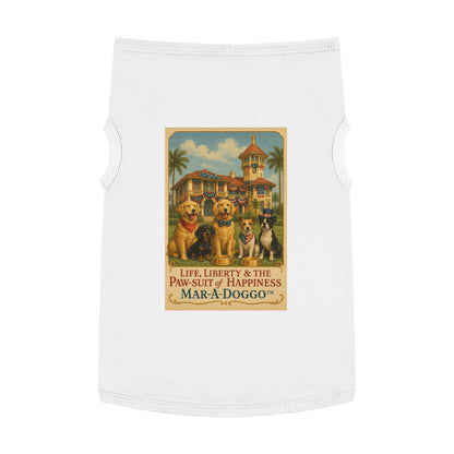 Dog Shirt — Mar‑A‑Doggo 'Life, Liberty & The Paw‑suit of Happiness' Vintage Dog Graphic