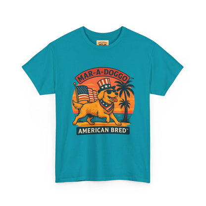 Mar-A-Doggo "American Bred" Tee — Patriotic Dog Graphic T-Shirt