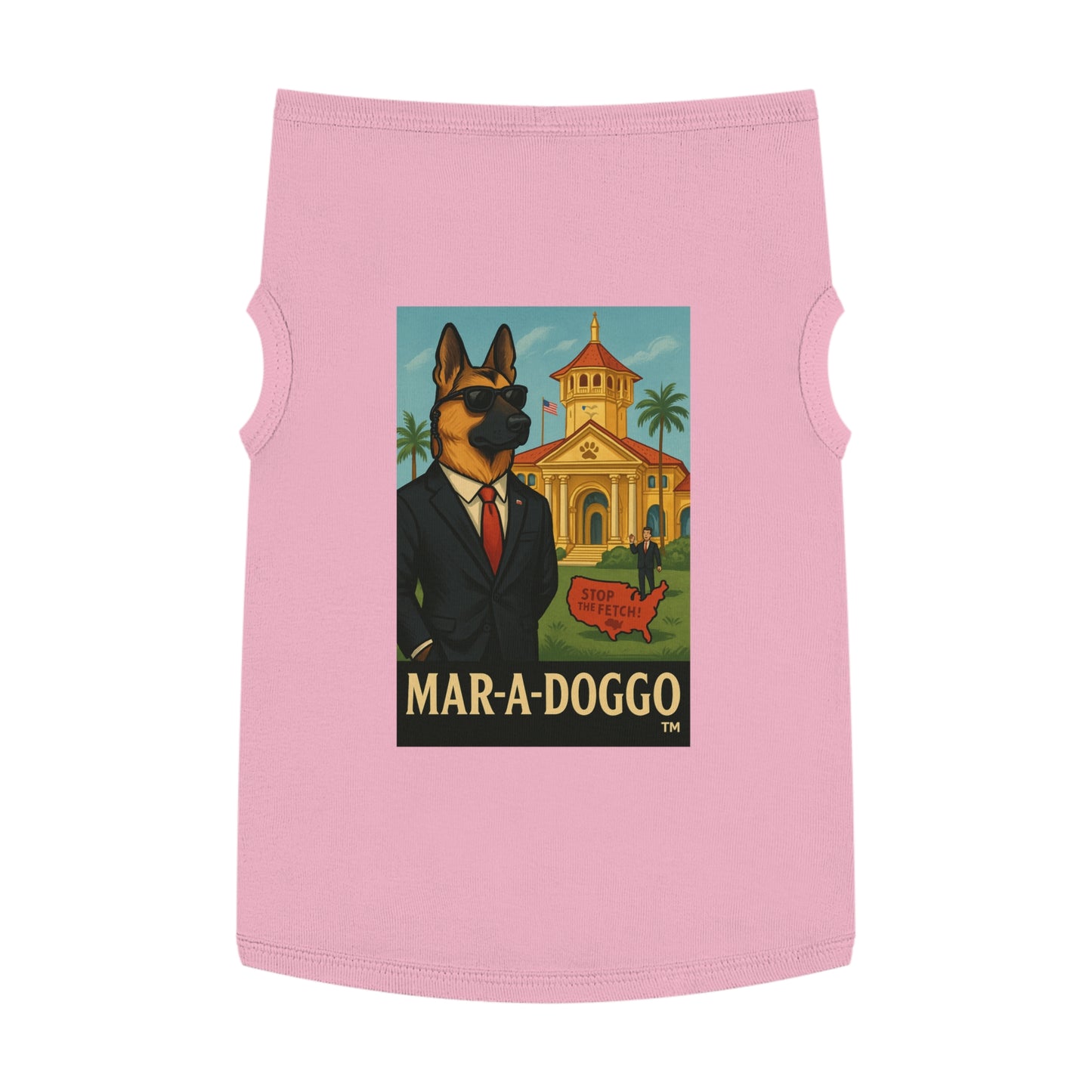 Dog Shirt — Funny 'Mar-A-Doggo' Political Dog Graphic Tank for Dogs