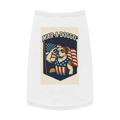 Patriotic Dog Shirt — "Mar-a-Doggo" American Flag Bulldog