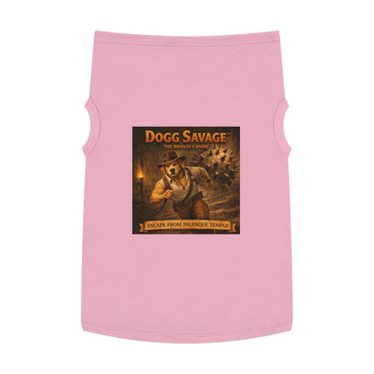 Dog Tank Top — "Dogg Savage: Escape from Palenque Temple" Adventure Graphic Dog Shirt