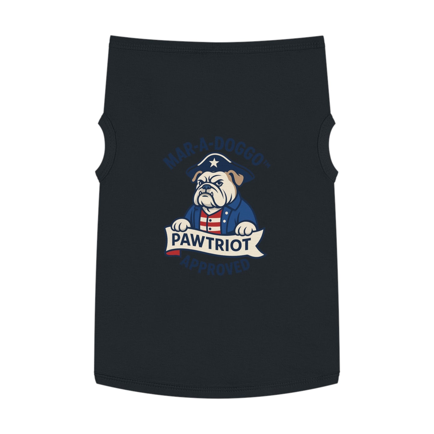 Pawtriot Pet Tank Top - "Mar-A-Doggo" Patriotic Bulldog Dog Shirt
