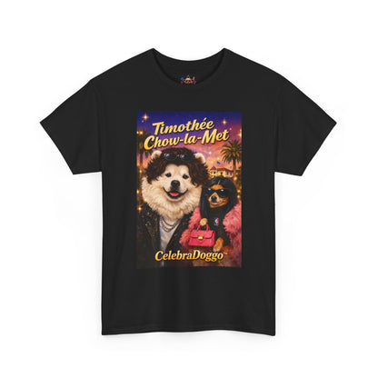 Timothée Chow‑la‑Met Celebrity Parody Graphic T-Shirt