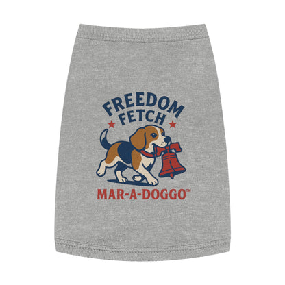 Freedom Fetch Pet Tank Top — "Mar-A-Doggo" Patriotic Dog Shirt