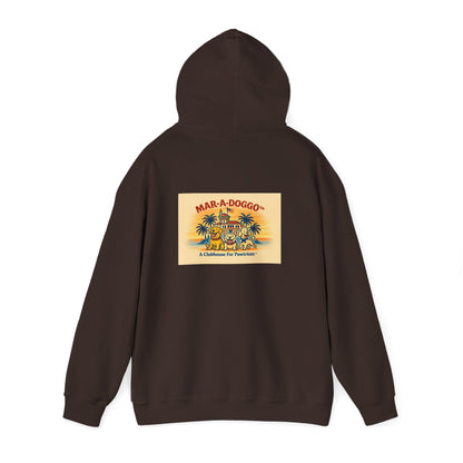 Hoodie - "Mar-A-Doggo" Tropical Dog Vacation Graphic Hoodie