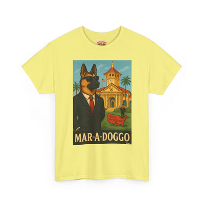 Mar-A-Doggo Graphic Tee — Vintage Resort Dog Print