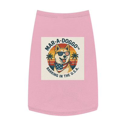 Patriotic Dog Tank Top – “Mar-A-Doggo: Barking in the U.S.A.” Pet Tee