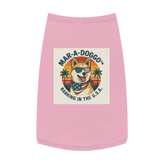 Patriotic Dog Tank Top – “Mar-A-Doggo: Barking in the U.S.A.” Pet Tee