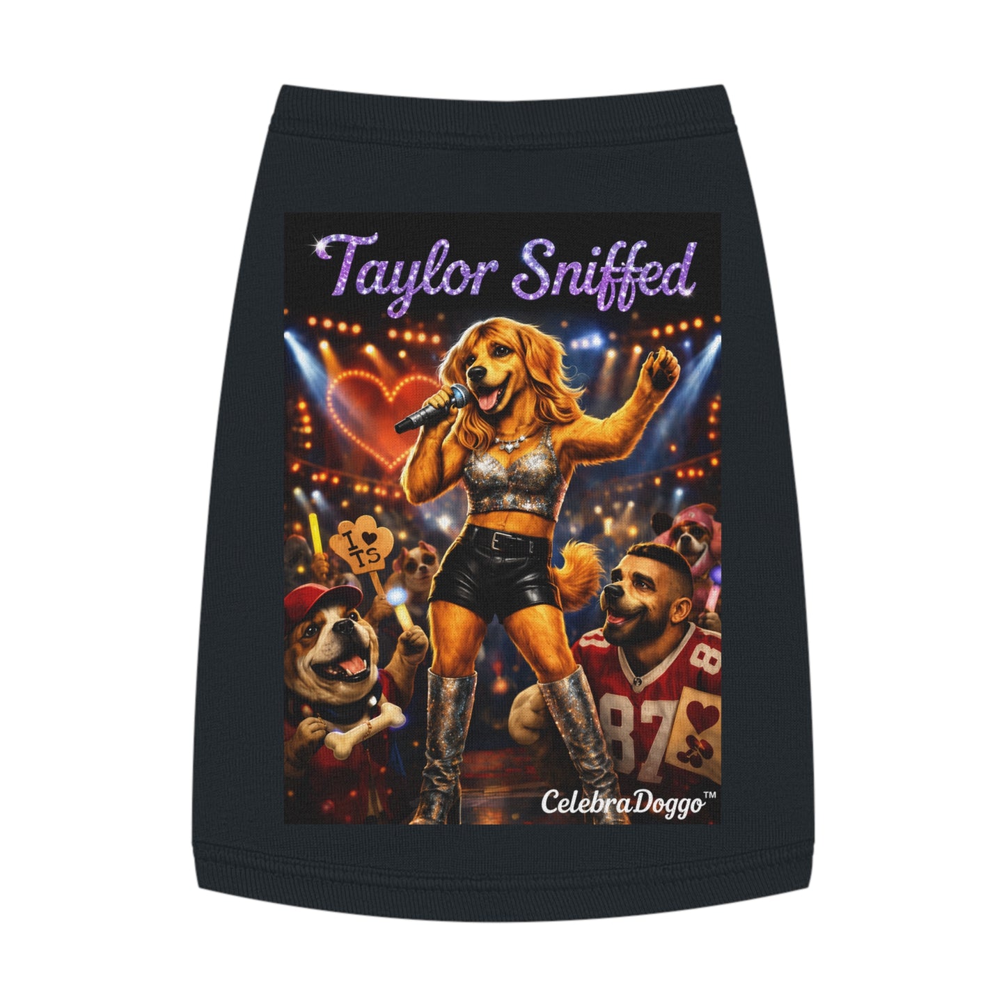 Dog Shirt — "Taylor Sniffed" Concert Pet Tee (Celebrity Singer Design)