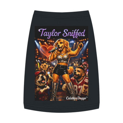 Dog Shirt — "Taylor Sniffed" Concert Pet Tee (Celebrity Singer Design)