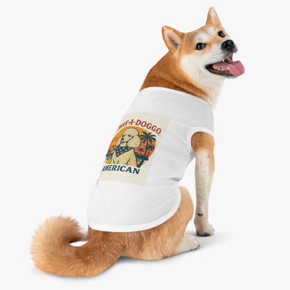 Mar-A-Doggo "American" Poodle Pet Tank Top — Retro Patriotic Dog Shirt