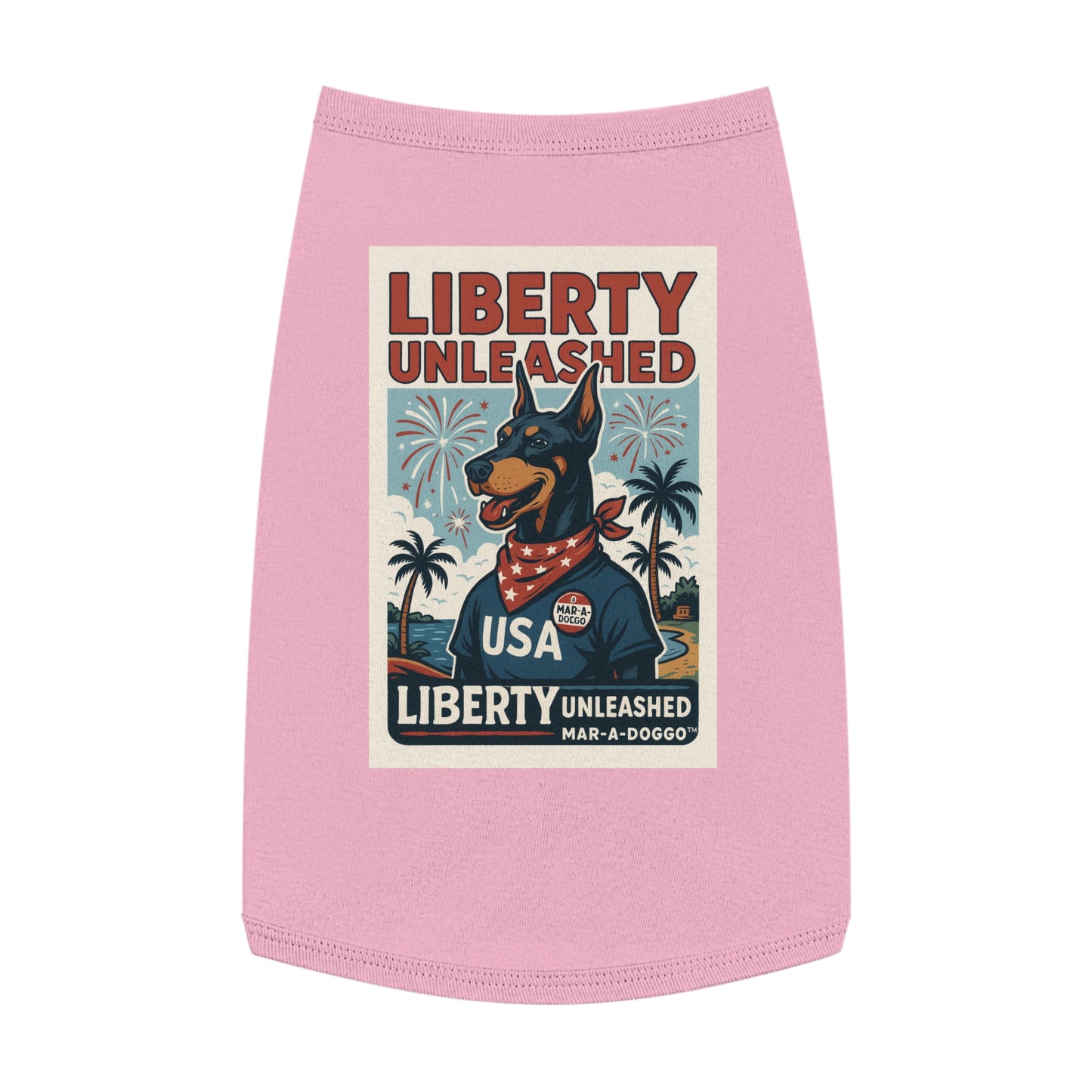 Dog Shirt - "Liberty Unleashed" USA Patriotic Dog Tank