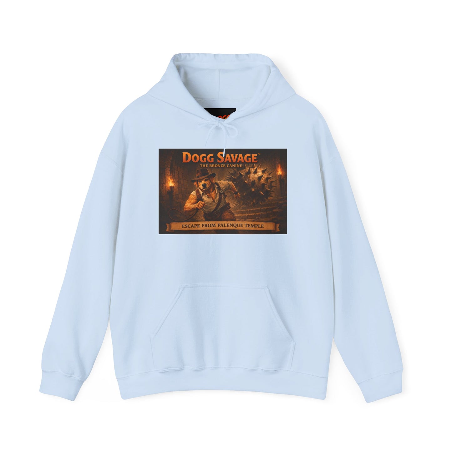 Hoodie — 'Dogg Savage: Escape From Palenque Temple' Retro Graphic Pullover