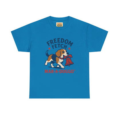 Freedom Fetch Tee — Mar-A-Doggo Patriotic Dog T-Shirt