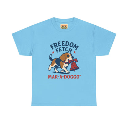 Freedom Fetch Tee — Mar-A-Doggo Patriotic Dog T-Shirt