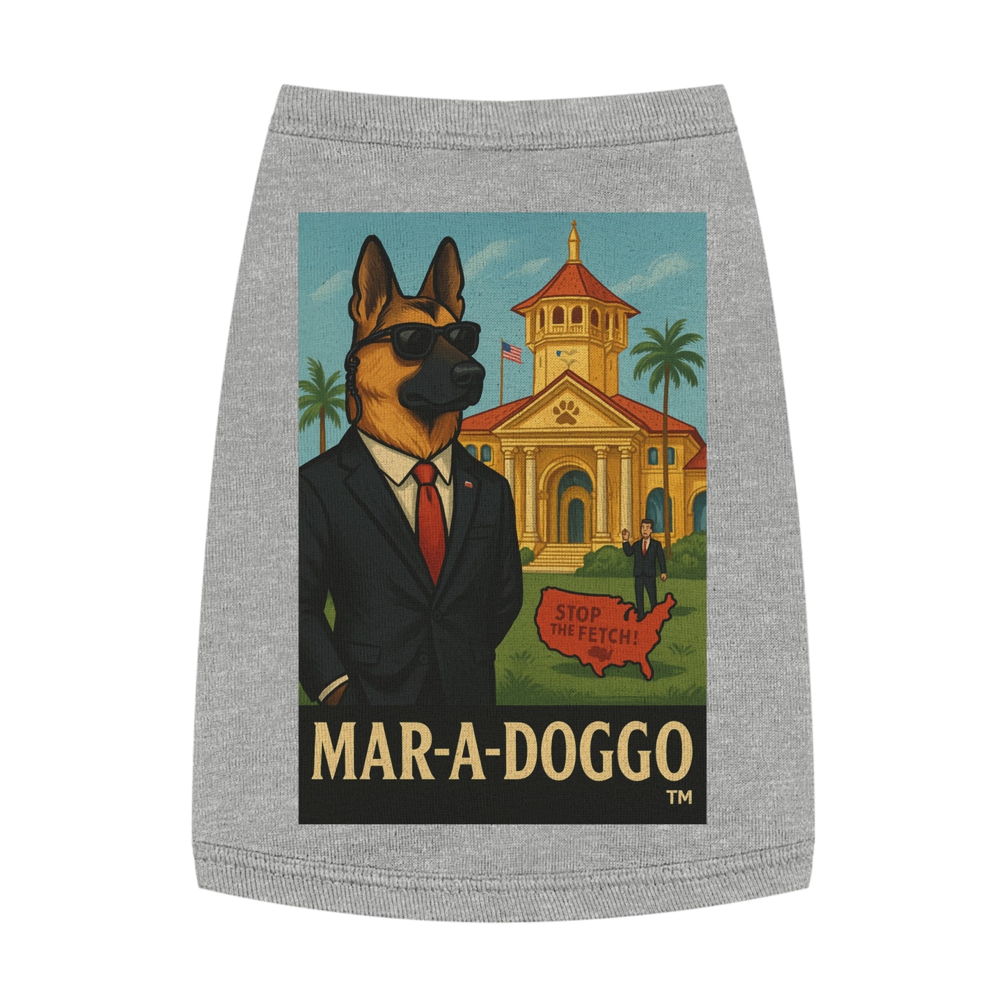 Dog Shirt — Funny 'Mar-A-Doggo' Political Dog Graphic Tank for Dogs