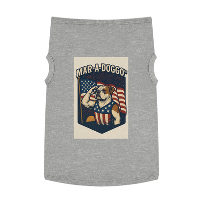 Patriotic Dog Shirt — "Mar-a-Doggo" American Flag Bulldog