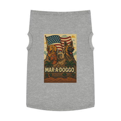 Patriotic 'Mar-a-Doggo' Pet Tank Top — American Flag Dog Shirt