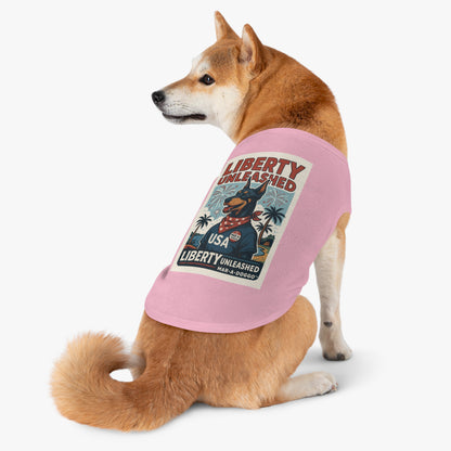 Dog Shirt - "Liberty Unleashed" USA Patriotic Dog Tank