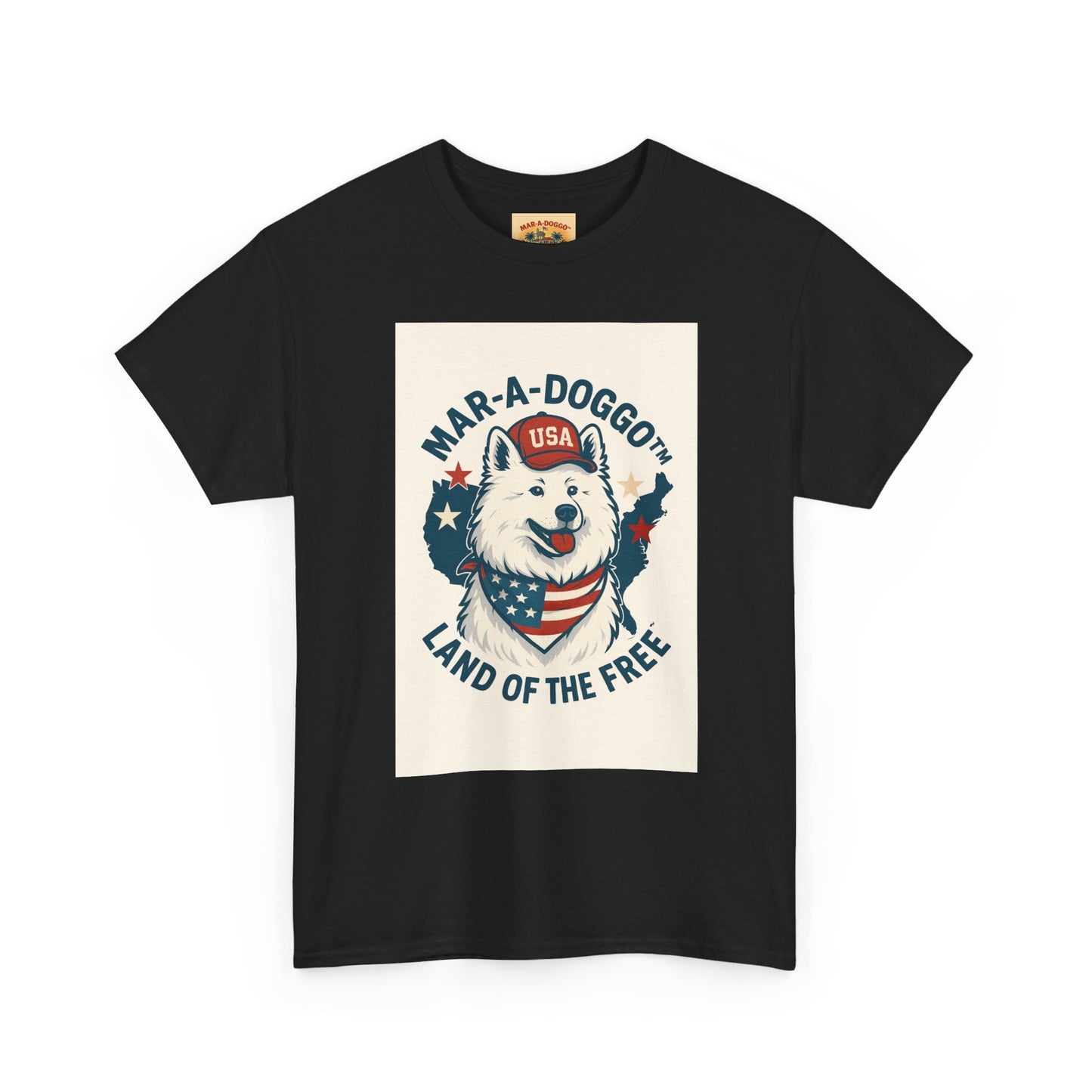 T-Shirt — "Mar-A-DoggO" Patriotic Dog Tee (Land of the Free)