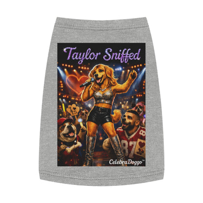 Dog Shirt — "Taylor Sniffed" Concert Pet Tee (Celebrity Singer Design)