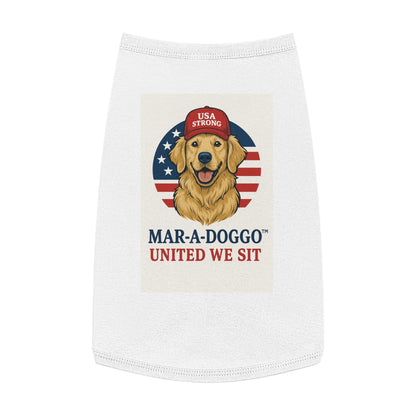 Patriotic 'Mar-A-Doggo' Dog Shirt — USA Strong Golden Retriever Tee