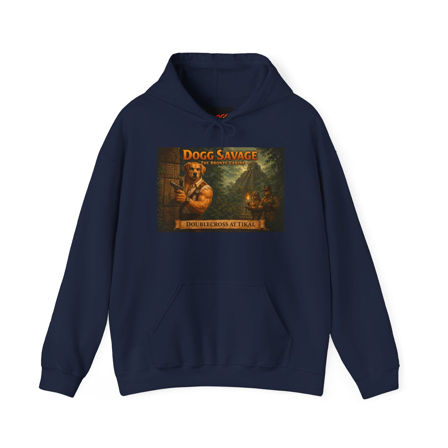 Dogg Savage Graphic Hoodie — Vintage Album Art Pullover "Doublecross At Tikal"