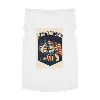 Patriotic Dog Shirt — "Mar-a-Doggo" American Flag Bulldog