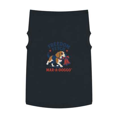 Freedom Fetch Pet Tank Top — "Mar-A-Doggo" Patriotic Dog Shirt