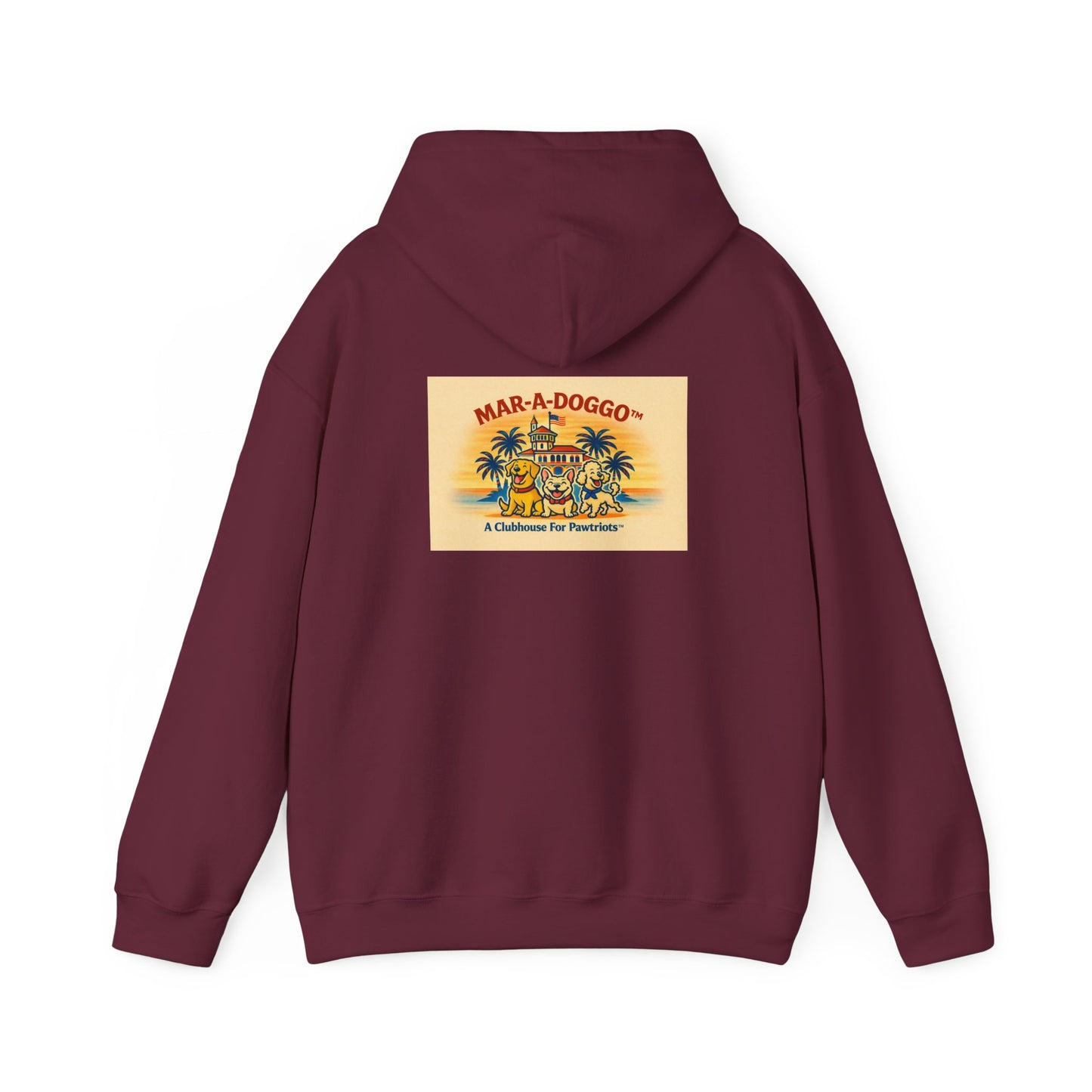 Dog Lover Hoodie — “MAR-A-DOGGO: My Dog Has Great Jeans” Graphic Pullover