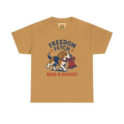 Freedom Fetch Tee — Mar-A-Doggo Patriotic Dog T-Shirt