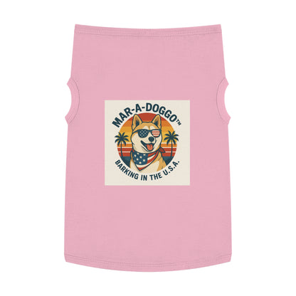 Patriotic Dog Tank Top – “Mar-A-Doggo: Barking in the U.S.A.” Pet Tee