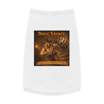 Dog Tank Top — "Dogg Savage: Escape from Palenque Temple" Adventure Graphic Dog Shirt