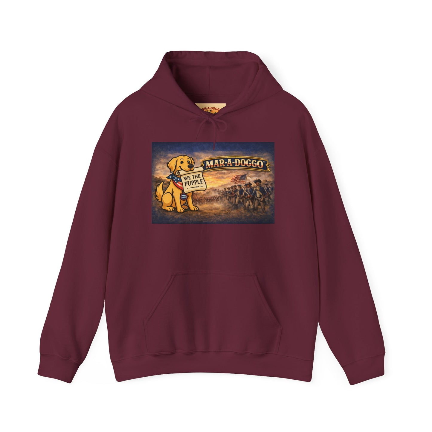 Hoodie - "Mar-A-Doggo" Tropical Dog Vacation Graphic Hoodie