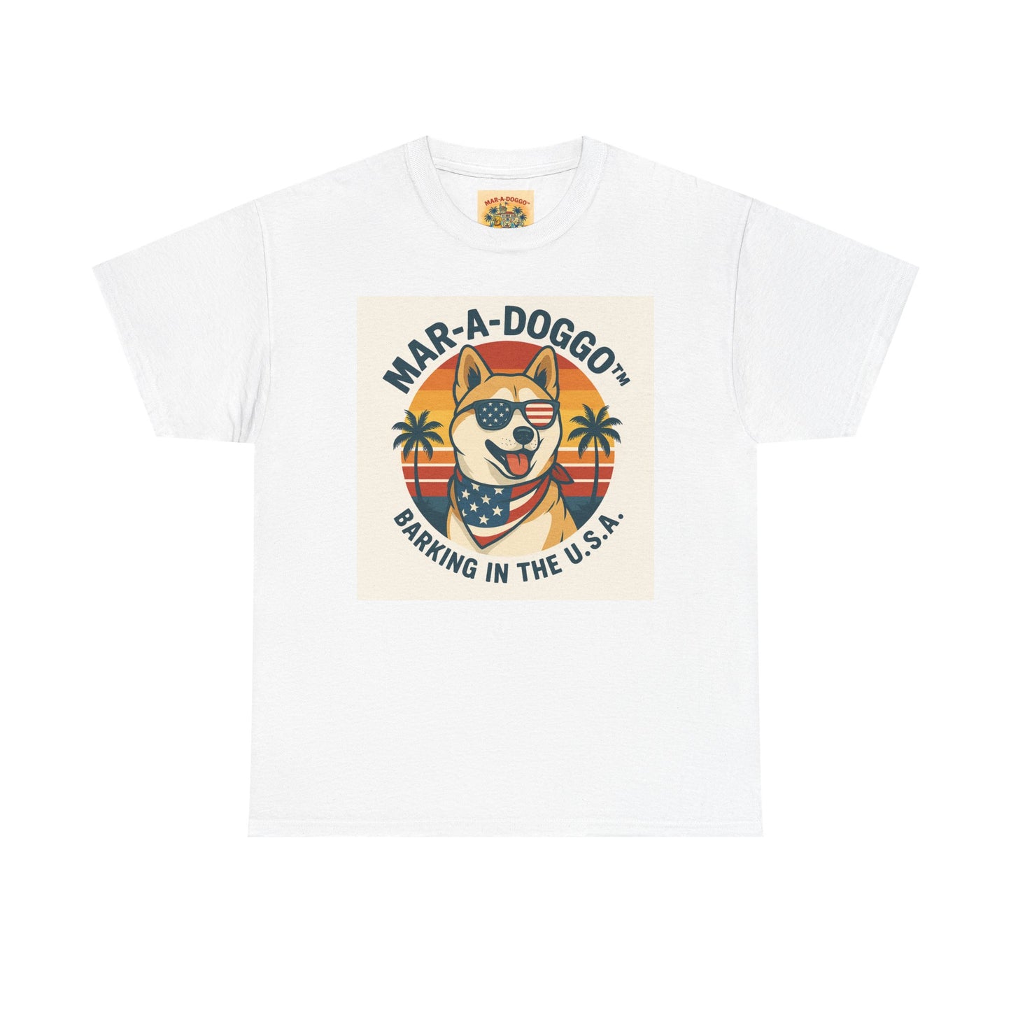 Mar-a-Doggo T-Shirt — 'Mar-A-Doggo: Barking in the U.S.A.' Retro Patriotic Dog Tee