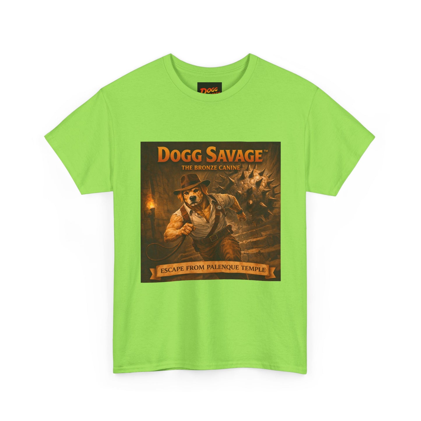 Graphic Tee — "Dogg Savage: Escape From Palenque Temple" Adventure Shirt