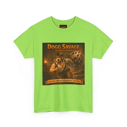 Graphic Tee — "Dogg Savage: Escape From Palenque Temple" Adventure Shirt