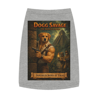 Dog Tank Top — "Dogg Savage: Doublecross at Tikal" Adventure Graphic Pet Shirt
