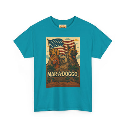 Mar-a-Doggo Patriotic Dog Tee — Vintage American Flag Dog Graphic T-Shirt