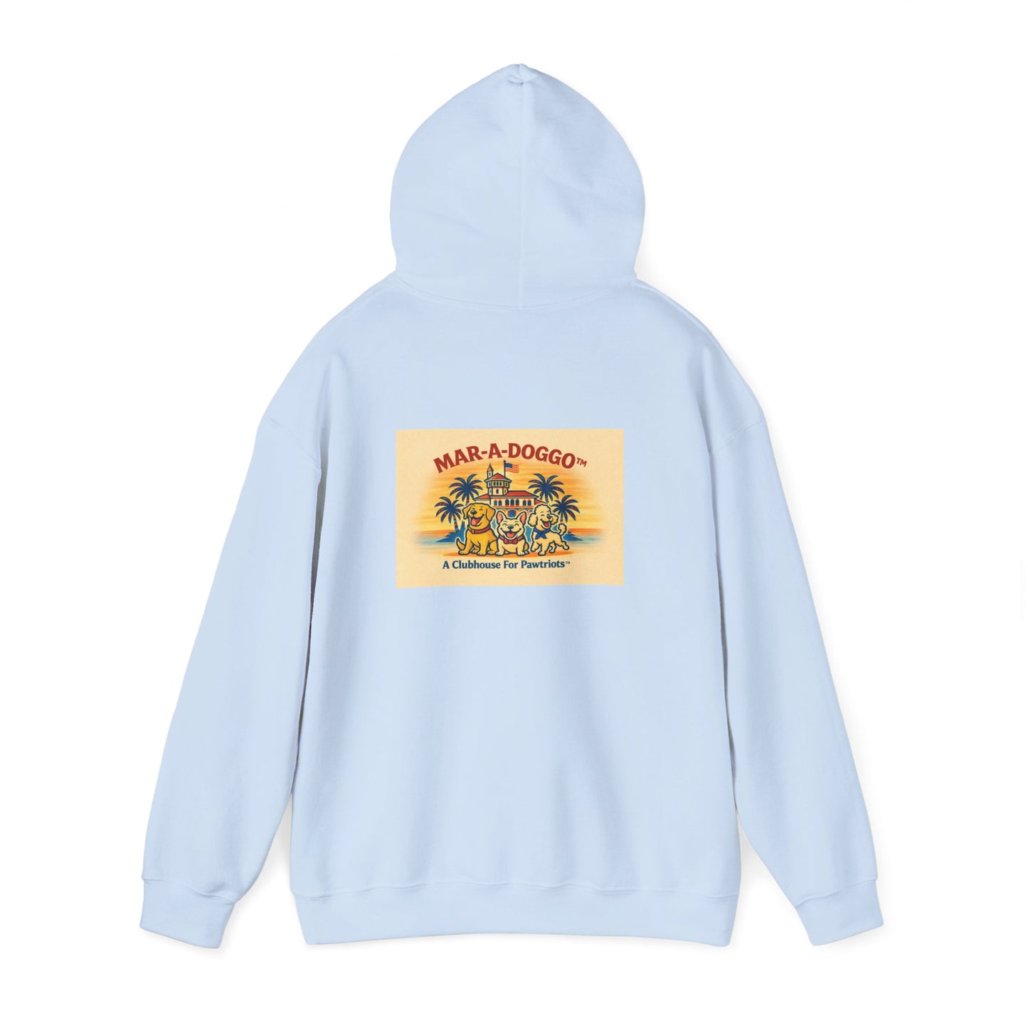 Hoodie - "Mar-A-Doggo" Tropical Dog Vacation Graphic Hoodie