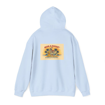 Hoodie - "Mar-A-Doggo" Tropical Dog Vacation Graphic Hoodie