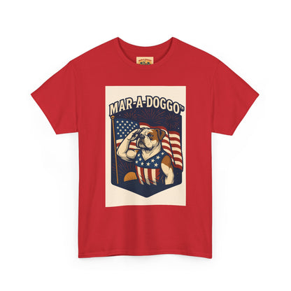 Mar-A-Doggo Patriotic Tee — American Flag Bulldog Graphic T-Shirt