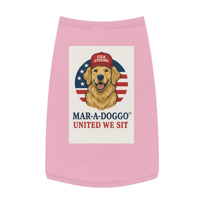 Patriotic 'Mar-A-Doggo' Dog Shirt — USA Strong Golden Retriever Tee