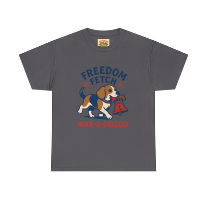 Freedom Fetch Tee — Mar-A-Doggo Patriotic Dog T-Shirt