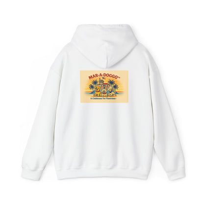 Hoodie - "Mar-A-Doggo" Tropical Dog Vacation Graphic Hoodie