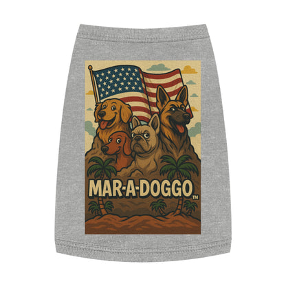 Patriotic 'Mar-a-Doggo' Pet Tank Top — American Flag Dog Shirt