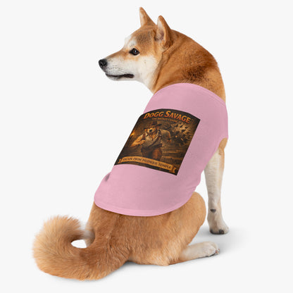 Dog Tank Top — "Dogg Savage: Escape from Palenque Temple" Adventure Graphic Dog Shirt