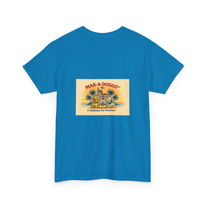 Mar-A-Doggo Tee – Retro Beach Dog Graphic T-Shirt (“Yappy Days”)