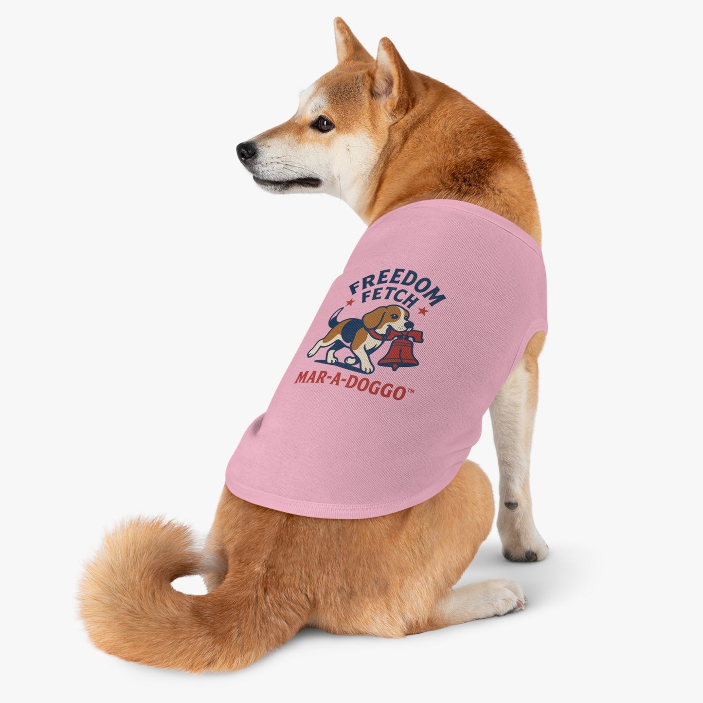 Freedom Fetch Pet Tank Top — "Mar-A-Doggo" Patriotic Dog Shirt